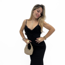 abito lungo con dettagli in pizzo long